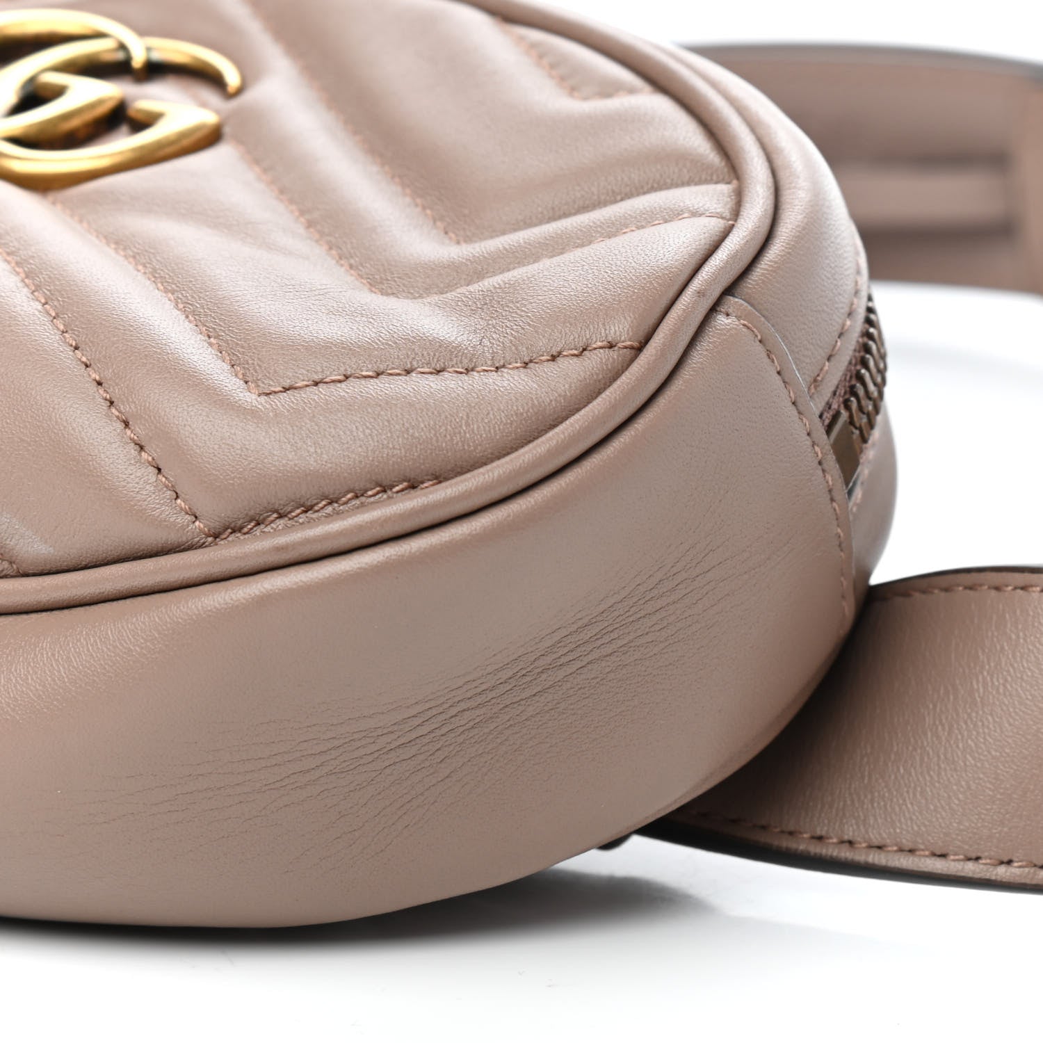 Gucci Calfskin Matelasse GG Marmont Belt Bag 85 34 Porcelain Rose 10 of 10