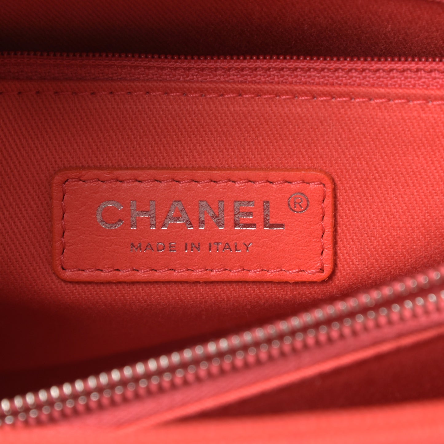 Caviar Chevron Quilted Small Coco Handle Flap Coral