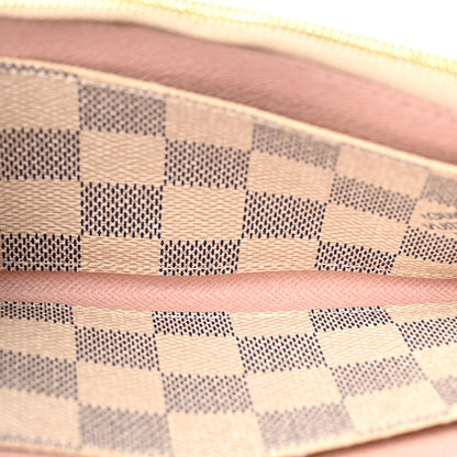 Louis Vuitton Damier Azur Emilie Wallet Rose Ballerine 5 of 10