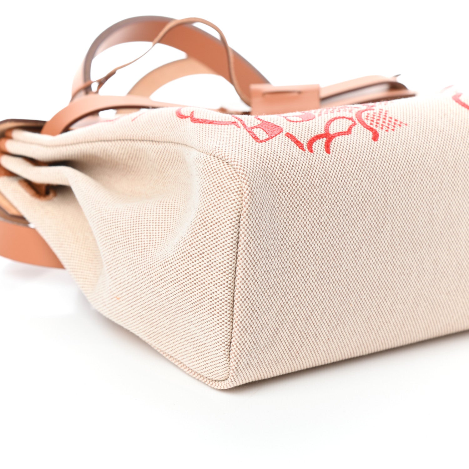 Hermes Vache Hunter Toile Pegase Pop Herbag Zip Retourne 31 PM Capucine Ecru 7 of 8