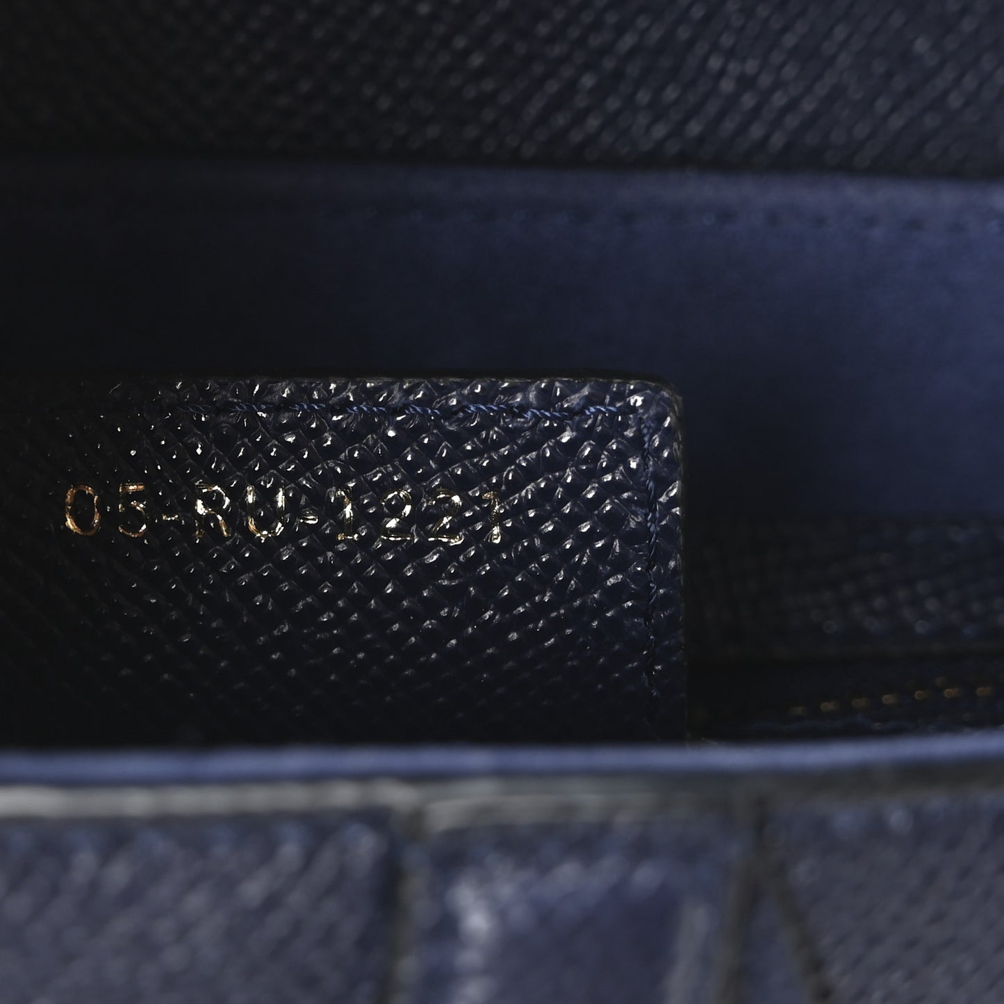 Grained Calfskin Saddle Bag Navy