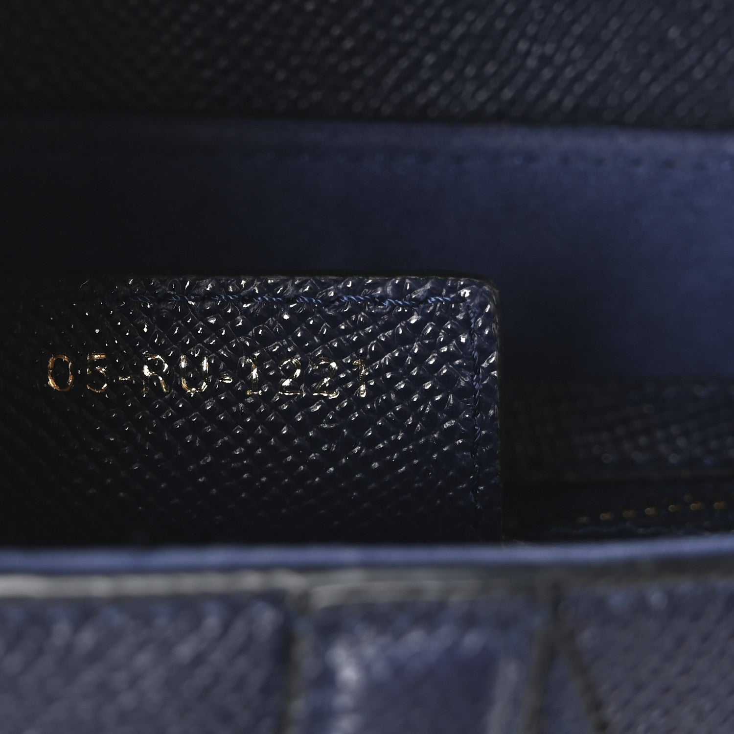 Christian Dior Grained Calfskin Saddle Bag Navy 7 of 11