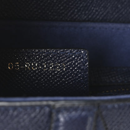 Christian Dior Grained Calfskin Saddle Bag Navy 7 of 11