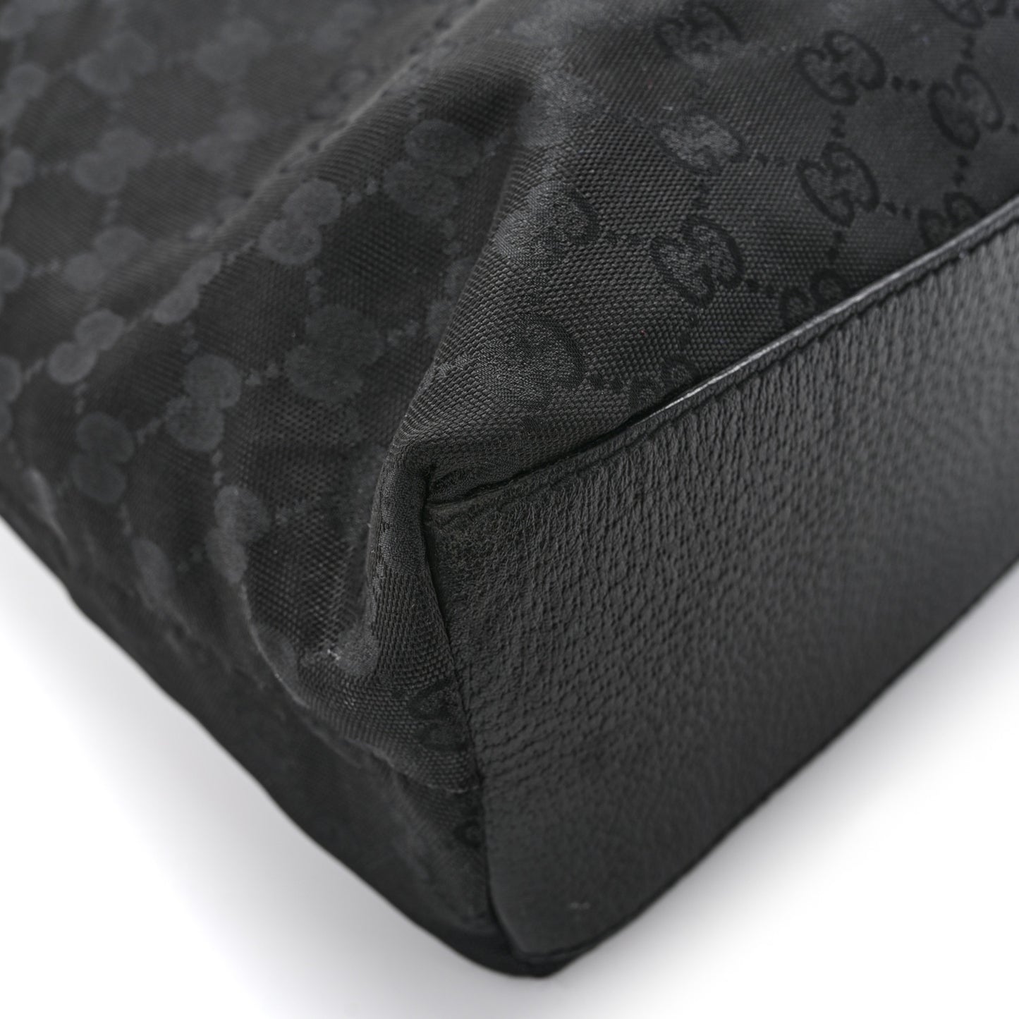 GG Monogram Large Web Handle Vertical Tote Black