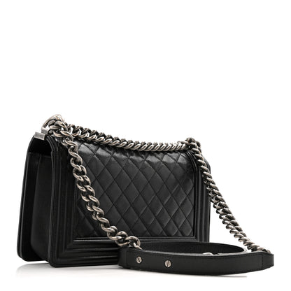 Chanel Caviar Quilted Medium Boy Flap Black 3 of 14