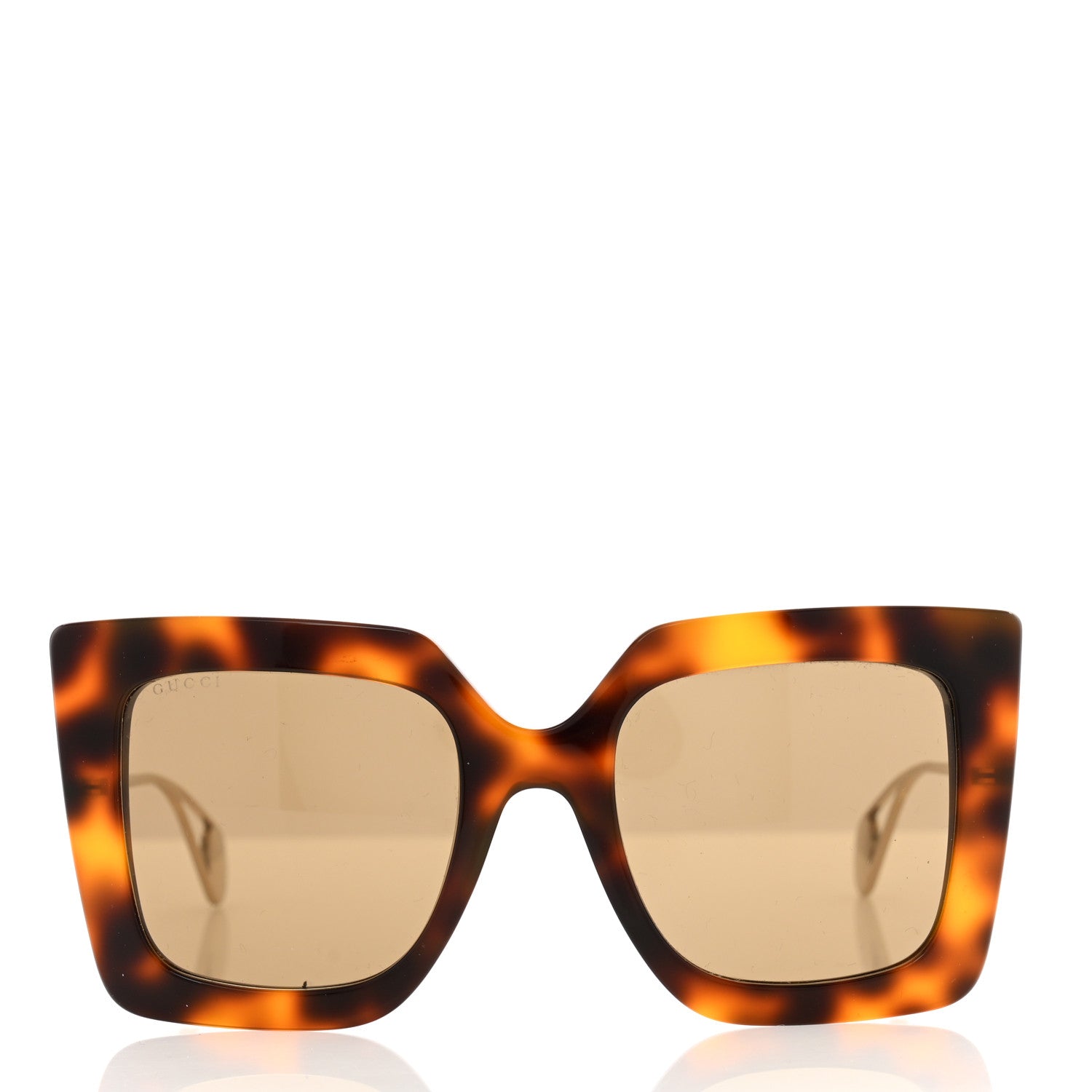 Gucci Acetate Oversize Square Frame GG0435S Sunglasses Havana 2 of 7