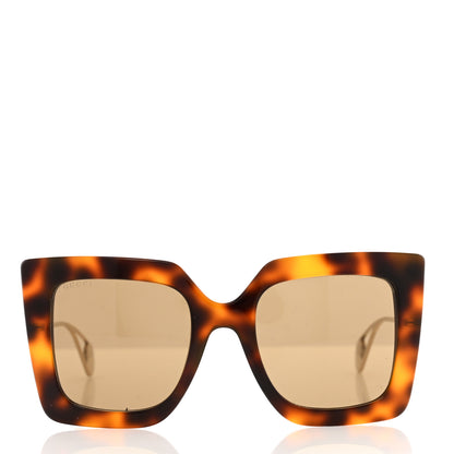 Gucci Acetate Oversize Square Frame GG0435S Sunglasses Havana 2 of 7