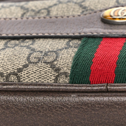 Gucci GG Supreme Monogram Ophidia Phone Case Wristlet Brown 10 of 12