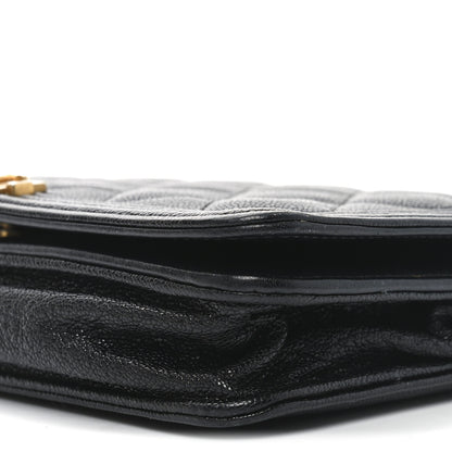 Chanel Caviar Quilted Boy Wallet On Chain WOC Black 10 of 10