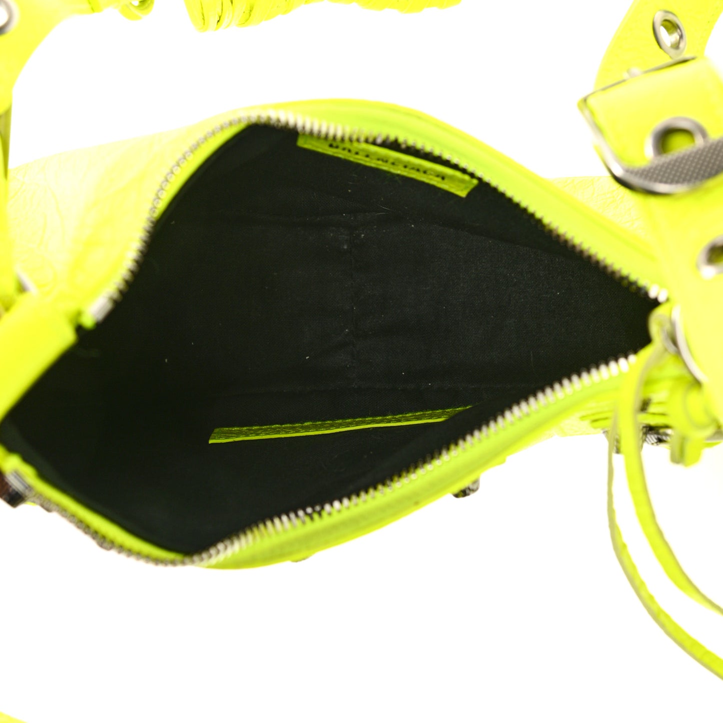 Agneau Arena Le Cagole Shoulder Bag XS Fluo Yellow