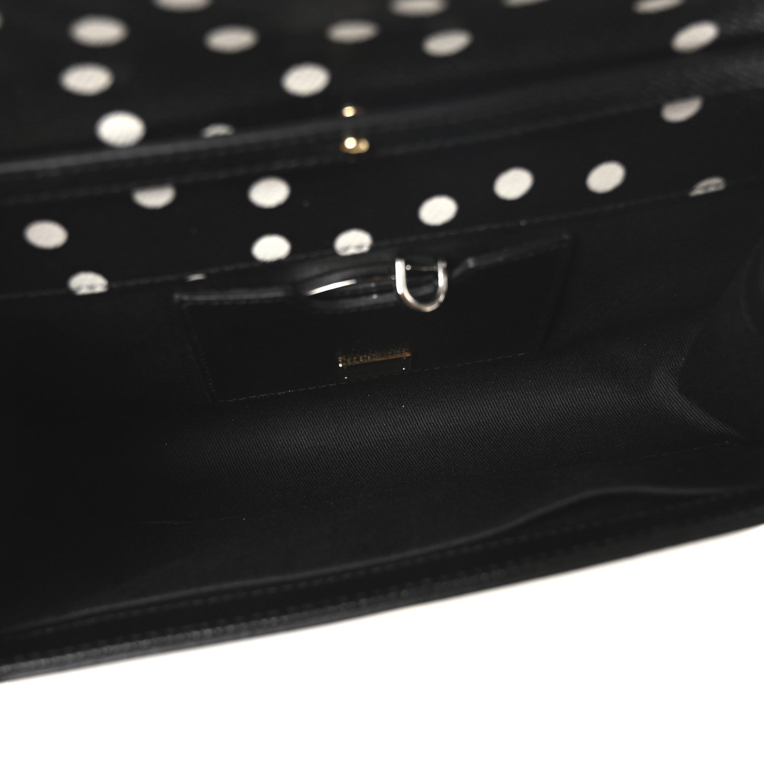 Dolce & Gabbana Dauphine Polka Dot Print Shoulder Bag Black 6 of 10