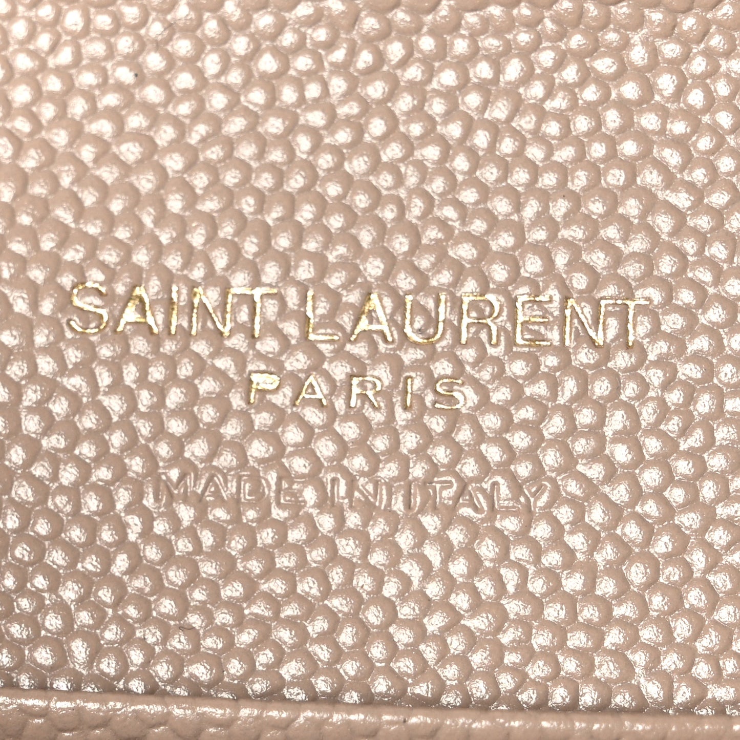 Grain De Poudre Matelasse Chevron Small Monogram Envelope Wallet Dark Beige