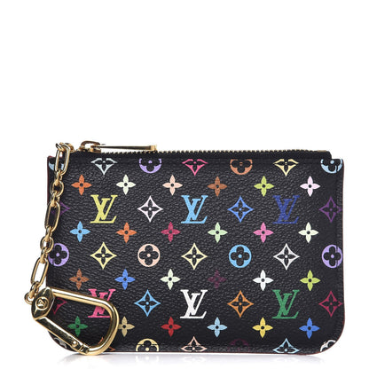 Louis Vuitton Monogram Multicolor Key Pouch Black Grenade 1 of 8