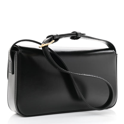 Celine Shiny Calfskin Triomphe Shoulder Bag Black 3 of 9