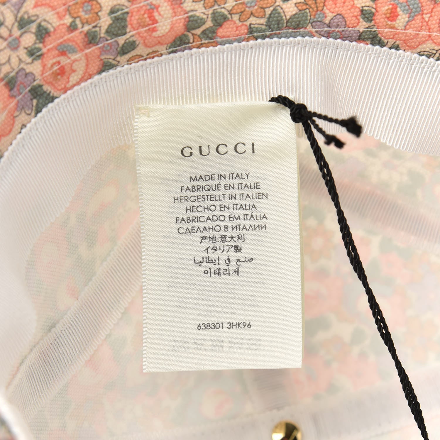 Gucci X LIBERTY OF LONDON Canvas Infinity Abbey Bucket Hat M Perfect Pink Ivory 5 of 8
