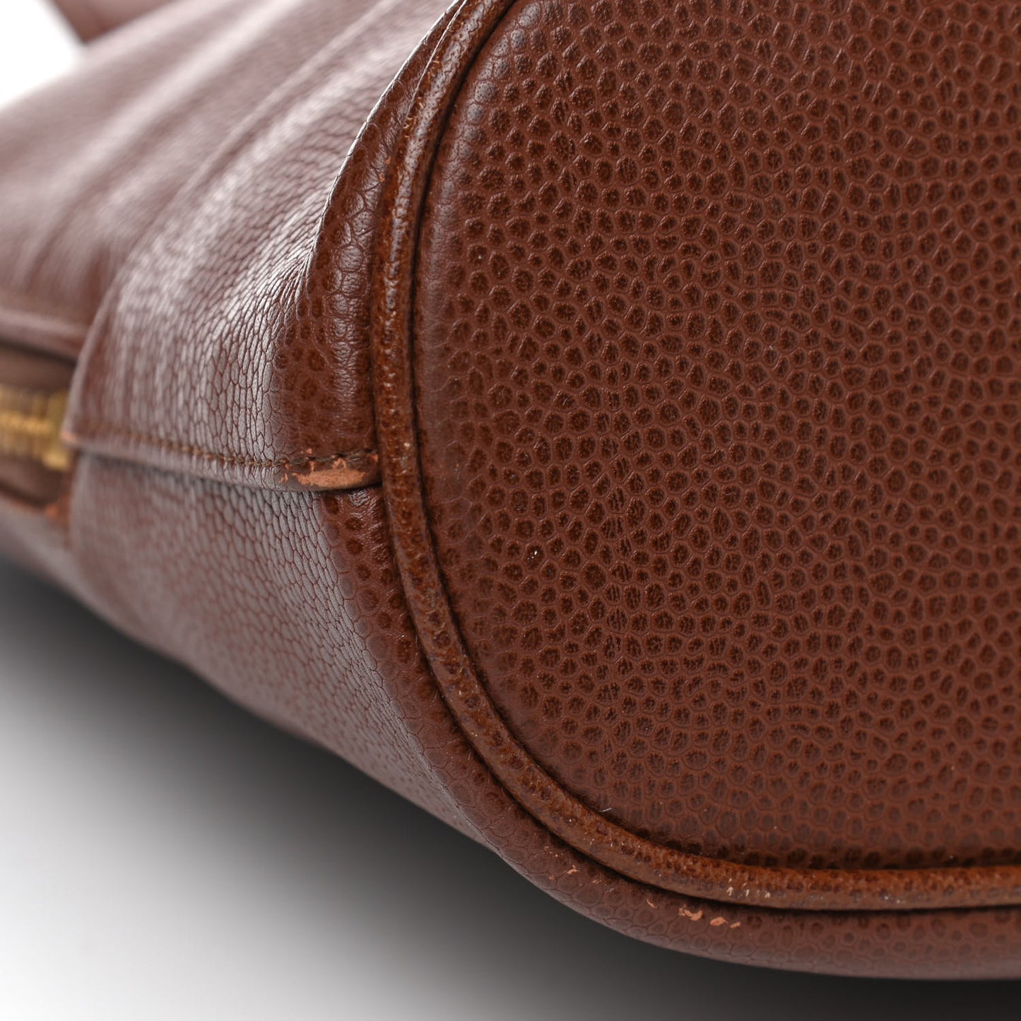 Caviar Large CC Shoulder Bag Brown