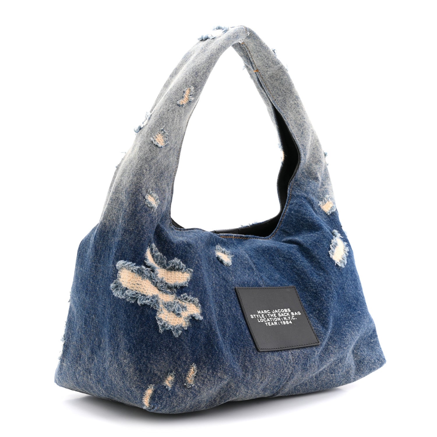 Marc Jacobs Denim The Rip and Repair The Sack Bag Punk Indigo 4 of 10