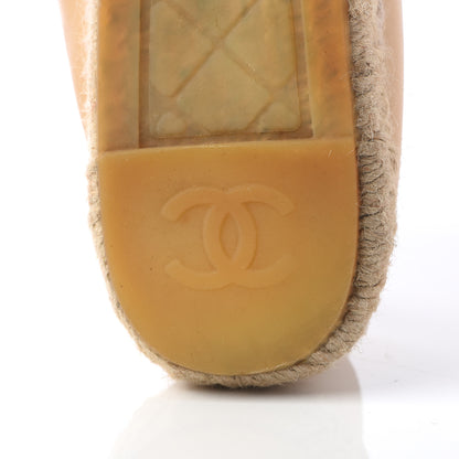 Chanel Lambskin CC Espadrilles 37 Beige Black 8 of 15