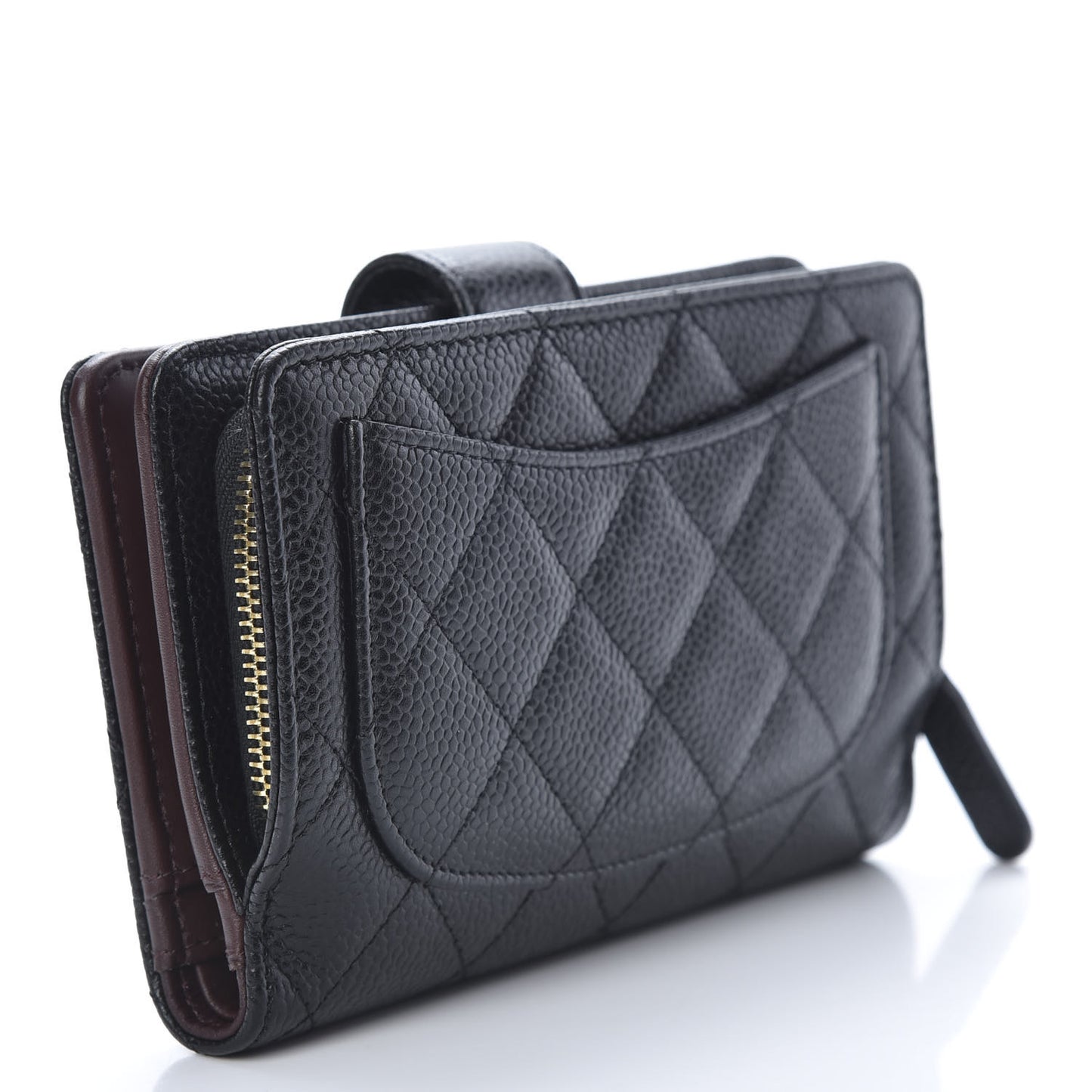Caviar Quilted CC French Wallet Black