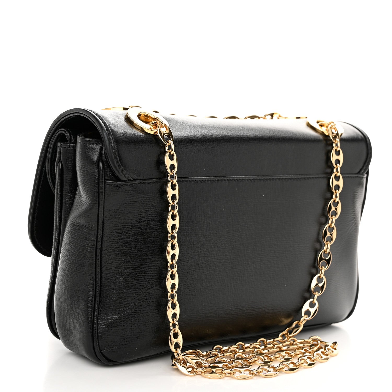 Gucci Azalea Calfskin Small Marina Chain Shoulder Bag Black 3 of 11