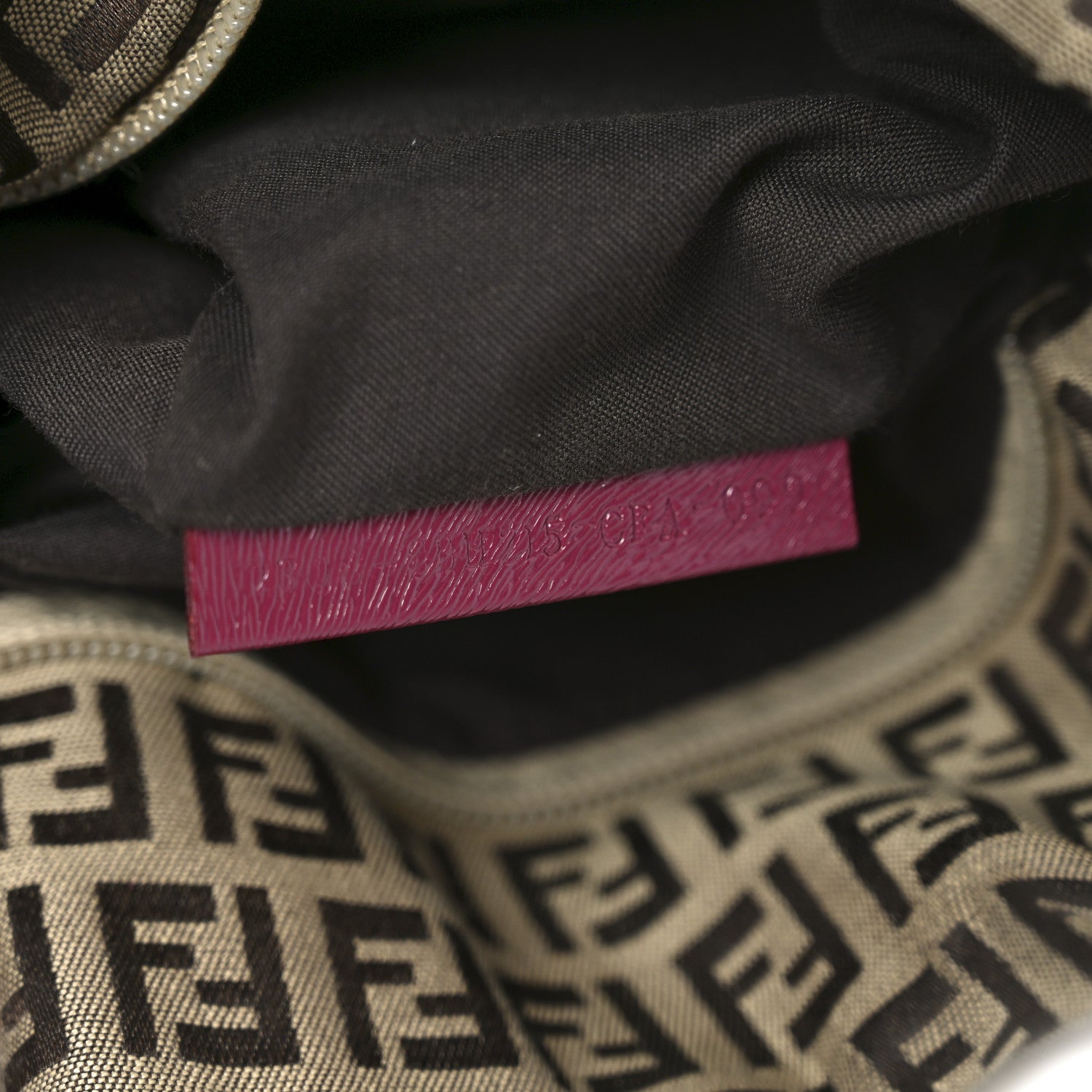 Fendi Zucchino Charm Large Shopper Tote Tobacco Amarena 7 of 10