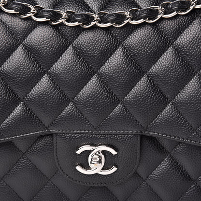 Chanel Caviar Quilted Jumbo Double Flap Black 10 of 11
