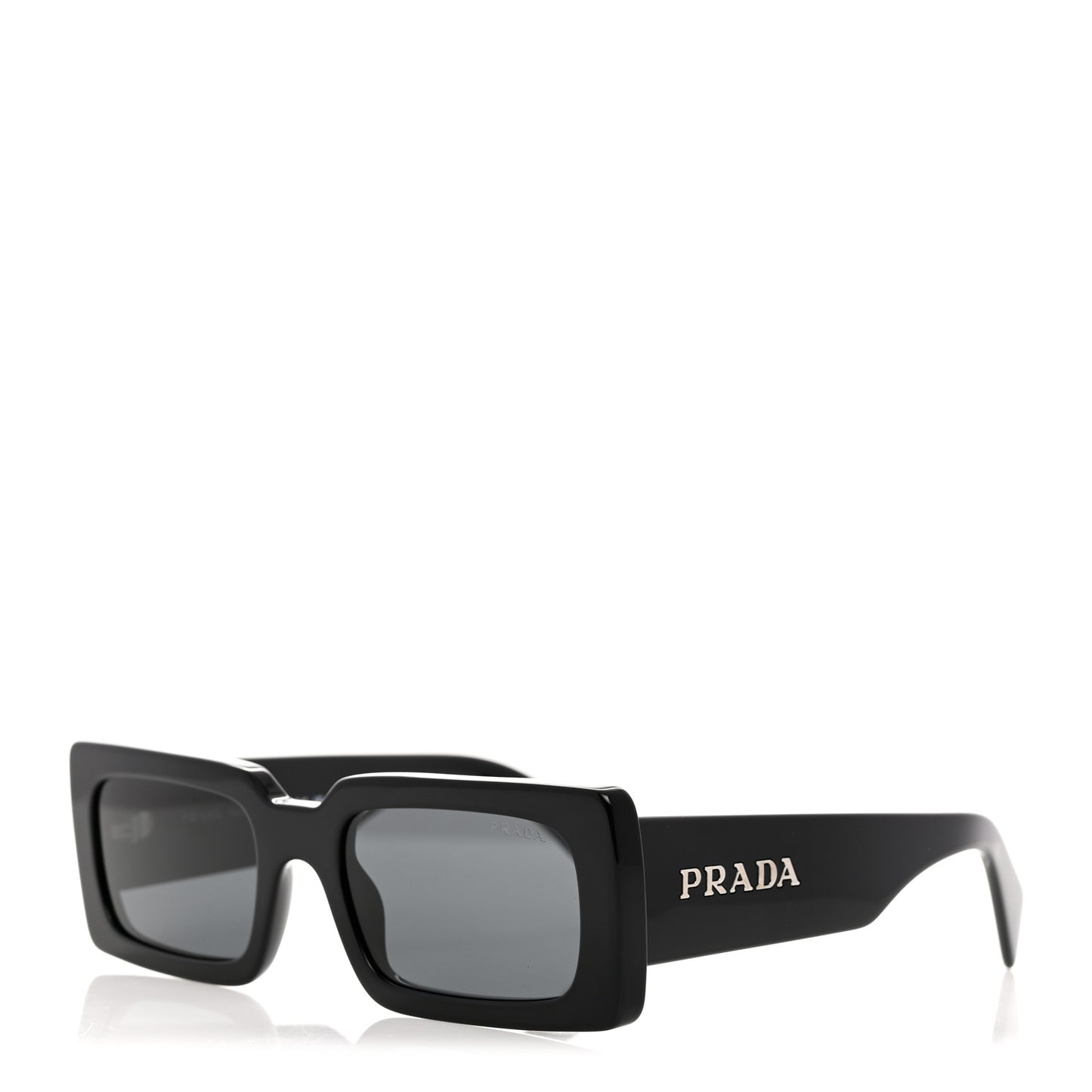 Acetate Sunglasses with Prada Logo SPR A07 Slate Gray