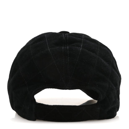 Chanel Suede Goatskin CC Cap Hat Black 6 of 8