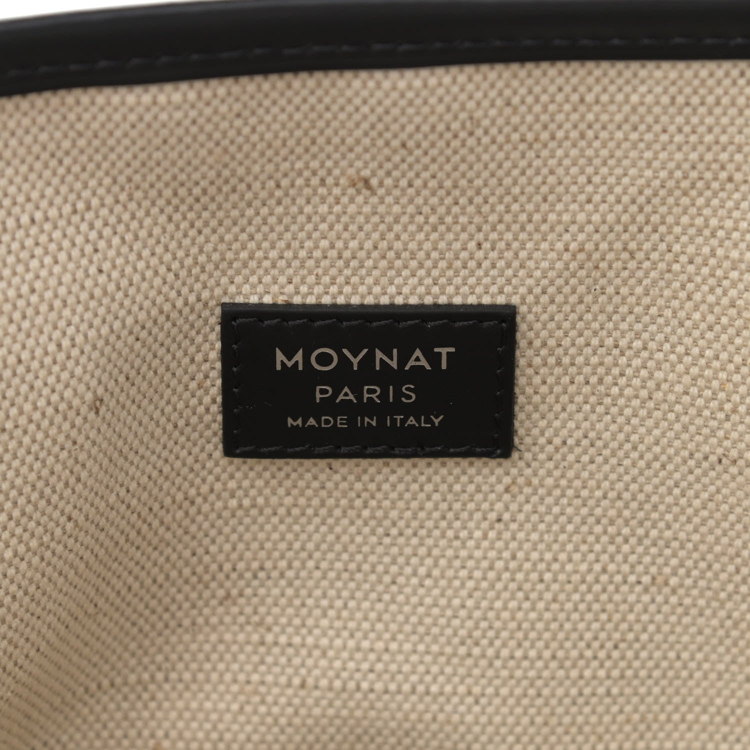Moynat Grained Calfskin Canvas 1920 Oh! Tote Ruban PM Carbon Silver 5 of 11