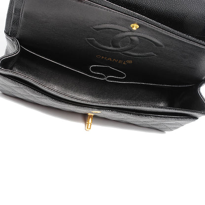 Chanel Caviar Quilted Medium Double Flap Black 8 of 9