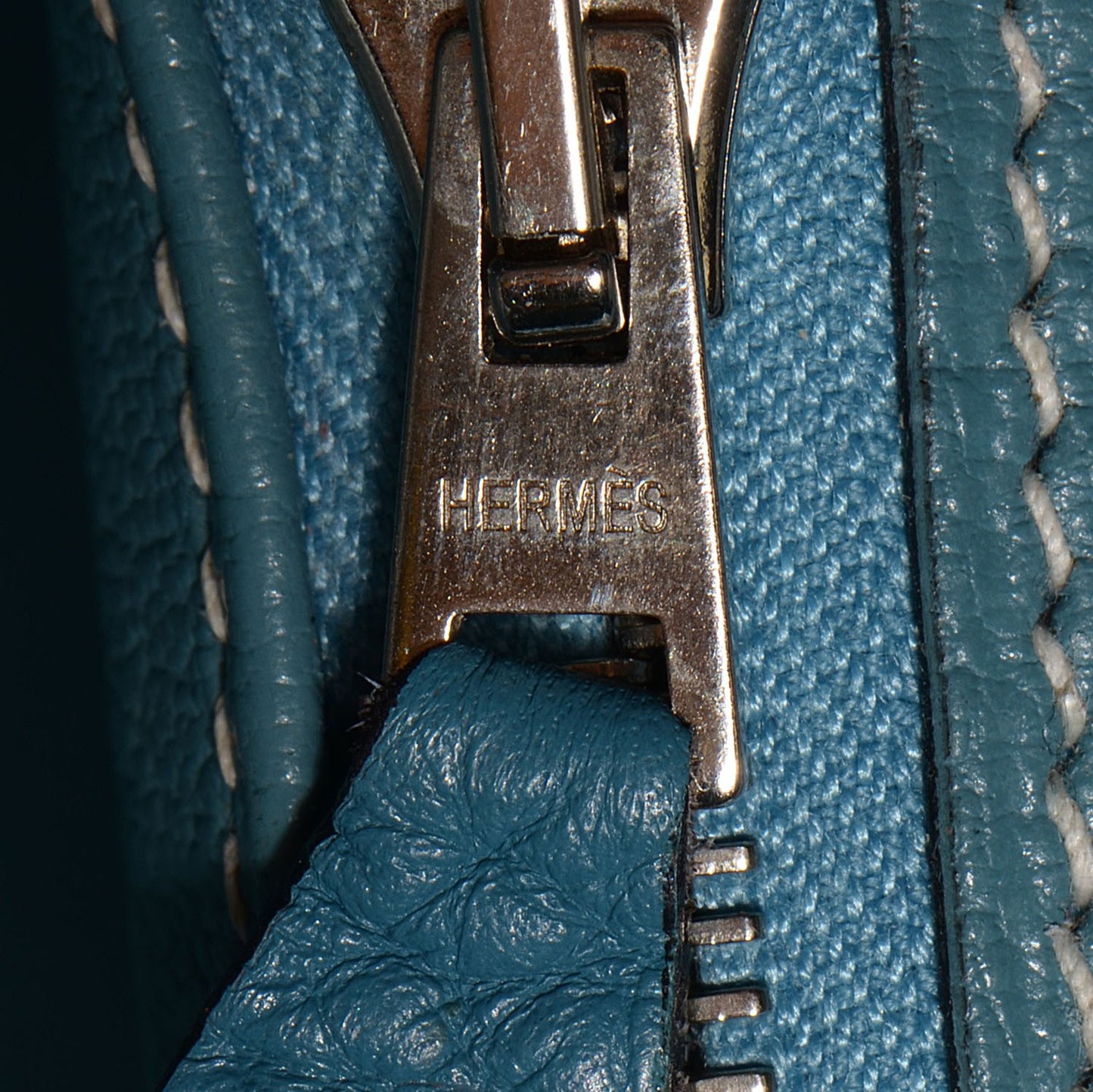Taurillon Clemence Birkin 30 Blue Jean
