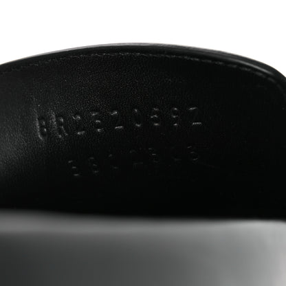 Hermes Glazed Calfskin Womens Hitch Loafers 38 Black 10 of 12