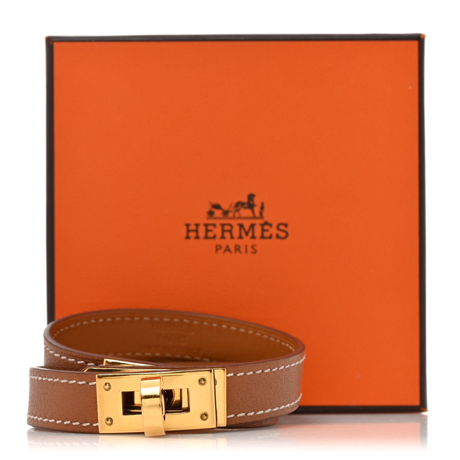 Hermes Swift Kelly Double Tour Bracelet T3 Gold 8 of 8