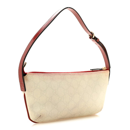 Gucci GG Plus Monogram Tattoo Heart Boat Pochette Off White Red 2 of 12