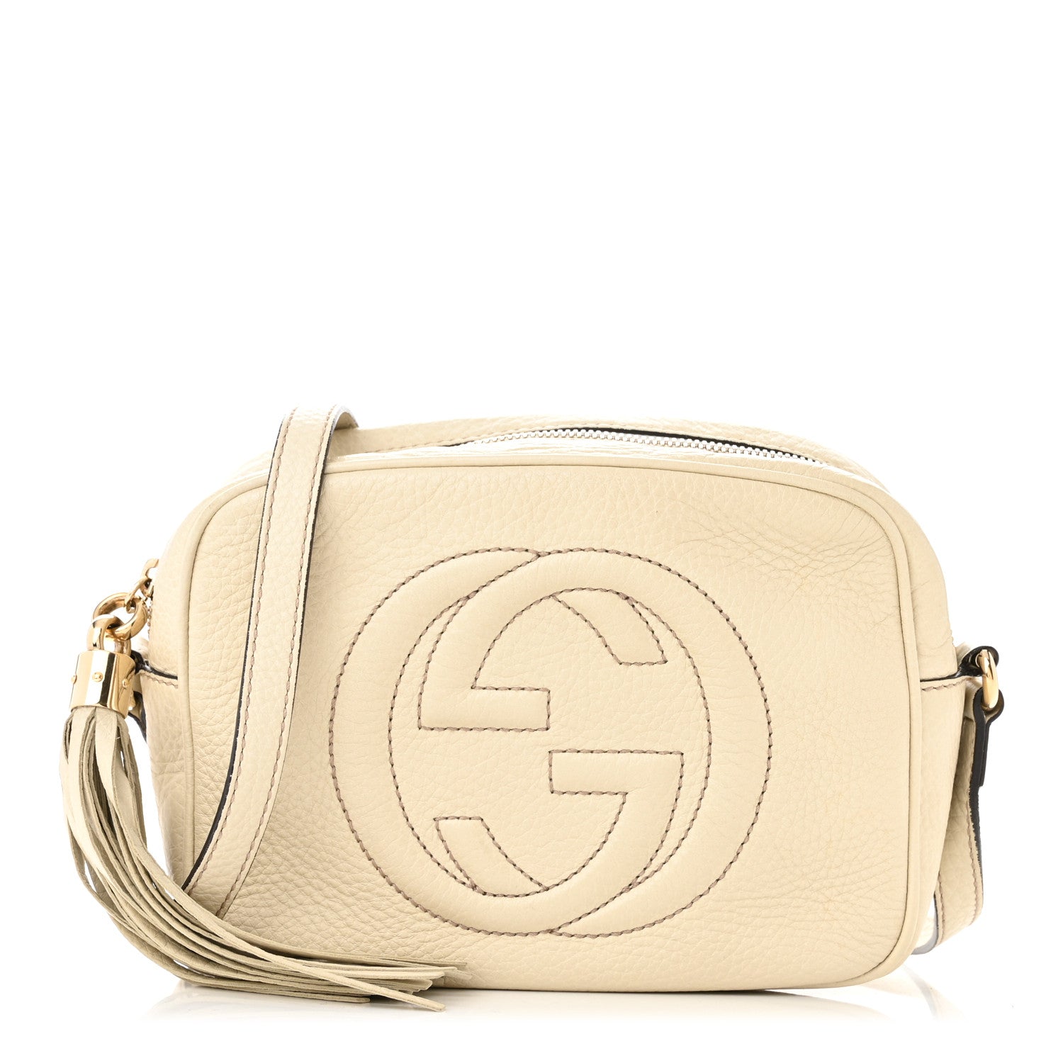 Gucci Pebbled Calfskin Small Soho Disco Bag Off White 1 of 12
