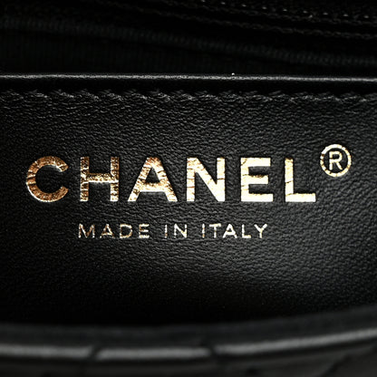 Chanel Lambskin Resin Quilted Mini Heart Square Flap Black 6 of 10