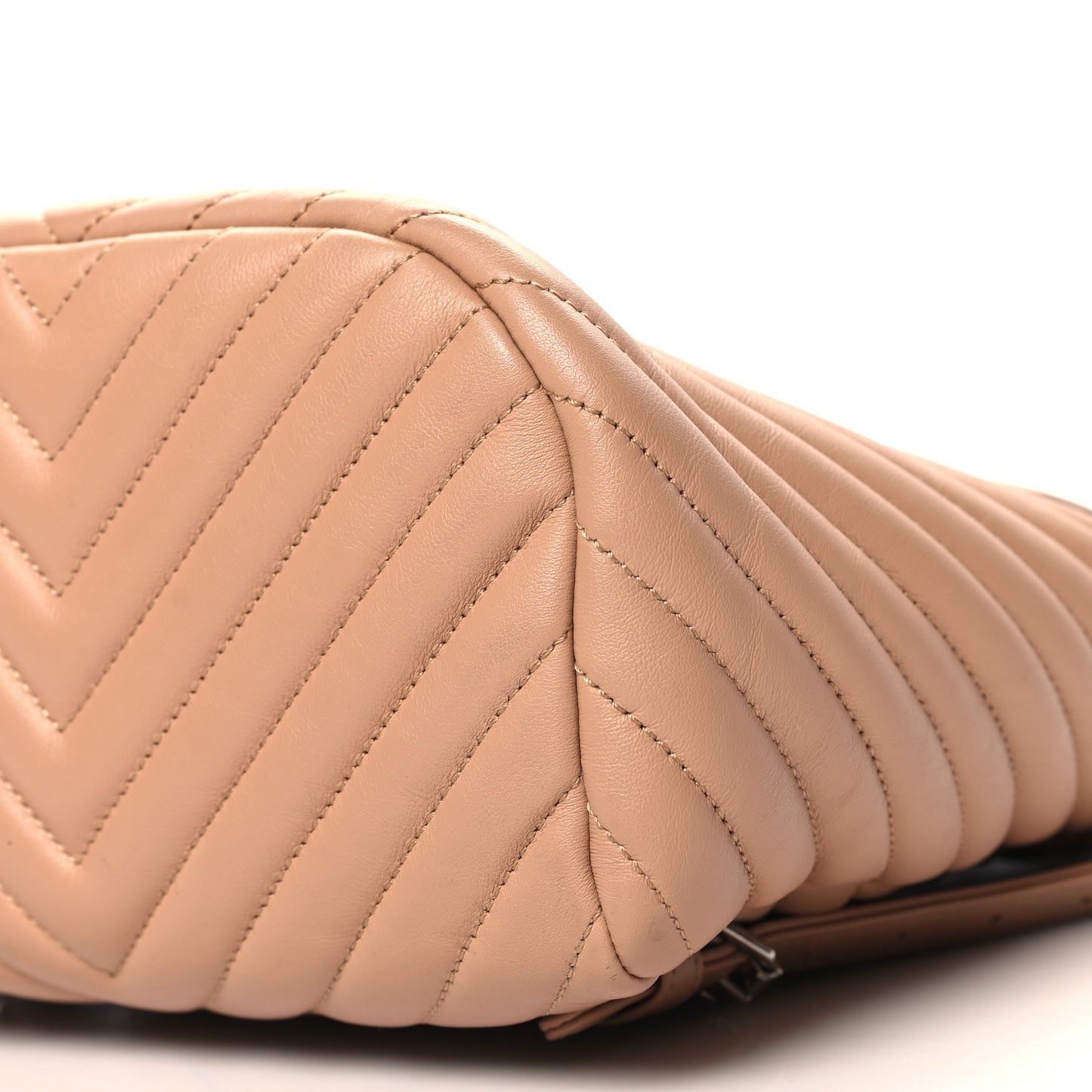 Calfskin Chevron Quilted Small Urban Spirit Backpack Beige
