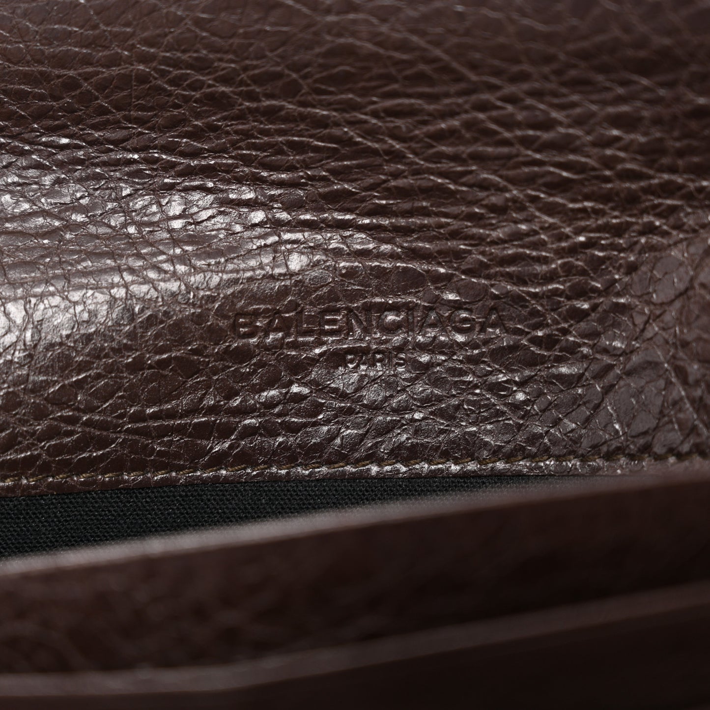 Agneau Classic Hardware Money Wallet Brown