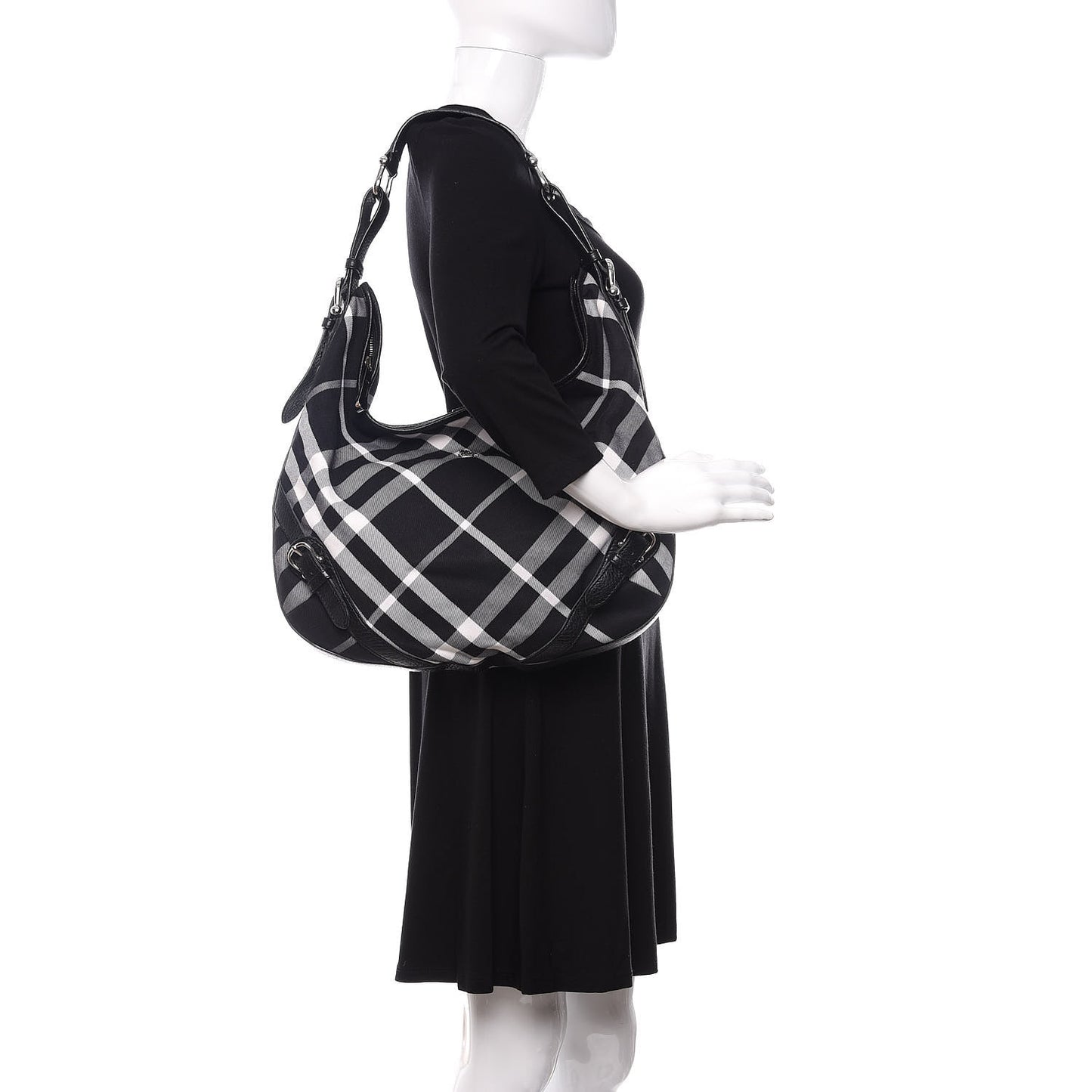 Black Check Larkin Hobo Black