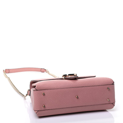 Gucci Dollar Calfskin Interlocking G Top Handle Shoulder Bag Soft Pink 3 of 4