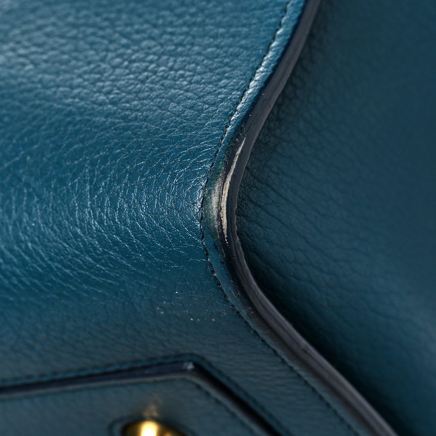 Crisped Calfskin Small Tie Knot Tote Metallic Blue