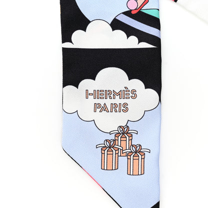 Hermes Silk Carres Volants Twilly Black Ciel Multicolor 2 of 4