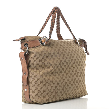 Gucci Monogram Large Bamboo Bar Tassel Shoulder Bag Brown 3 of 13