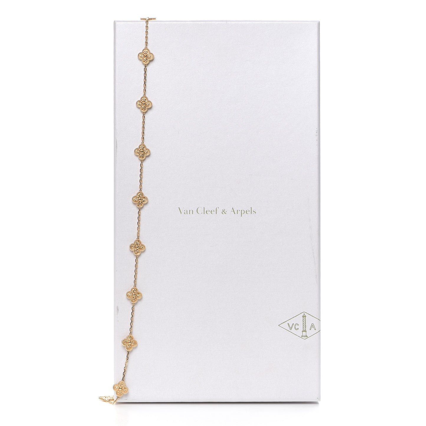 18K Yellow Gold 20 Motifs Vintage Alhambra Necklace