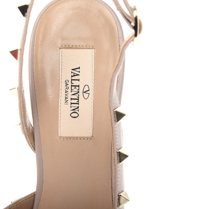 Valentino Garavani Patent Rockstud Half D'Orsay Slingback 85mm Pumps 40.5 Poudre 8 of 10
