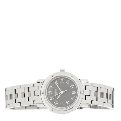 Hermes Stainless Steel 24mm Clipper Quartz Watch Grey 2 of 4