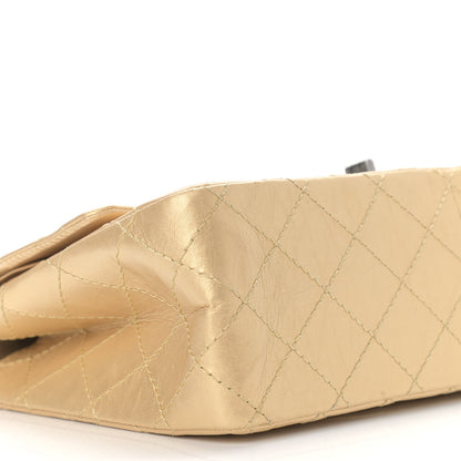 Chanel Metallic Aged Calfskin Quilted 2.55 Reissue 226 Flap Gold 8 of 14
