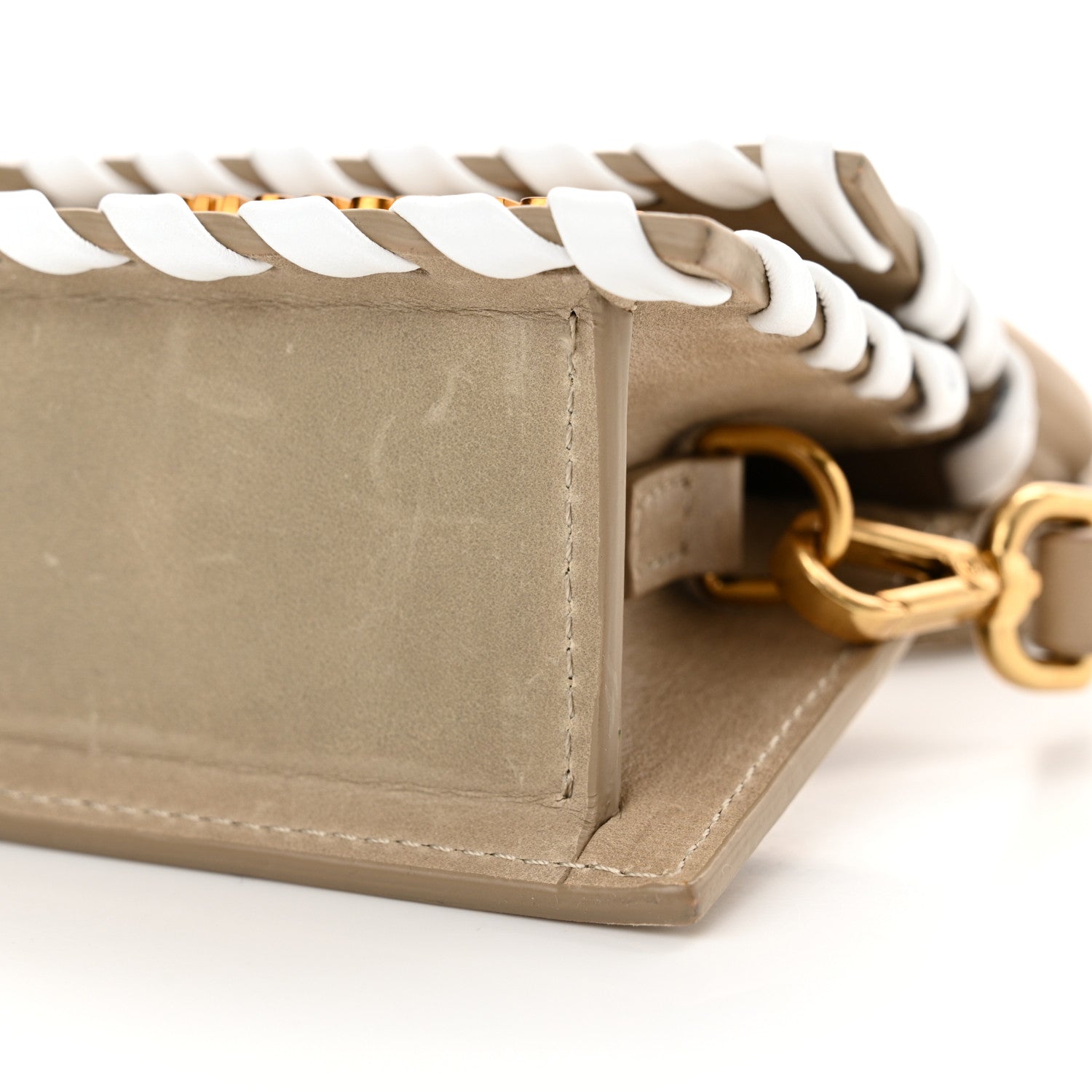 Jacquemus Calfskin Le Chiquito Whipstitch Beige 9 of 13