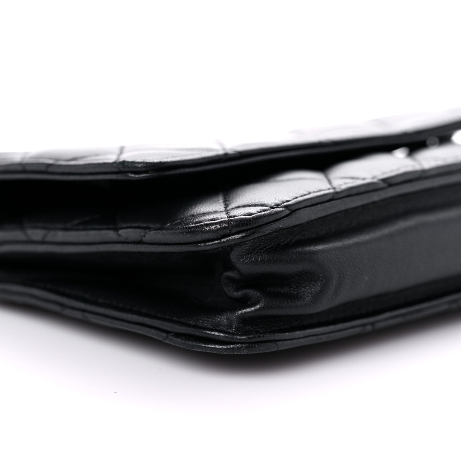 Chanel Lambskin Quilted Wallet On Chain WOC Black 9 of 14