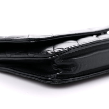 Chanel Lambskin Quilted Wallet On Chain WOC Black 9 of 14